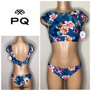 New. PQ floral bikini. Retails $160